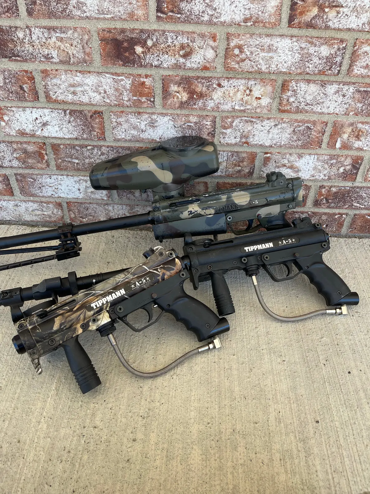 Used Tippmann A-5 Paintball Gun - Lot Of 3 1