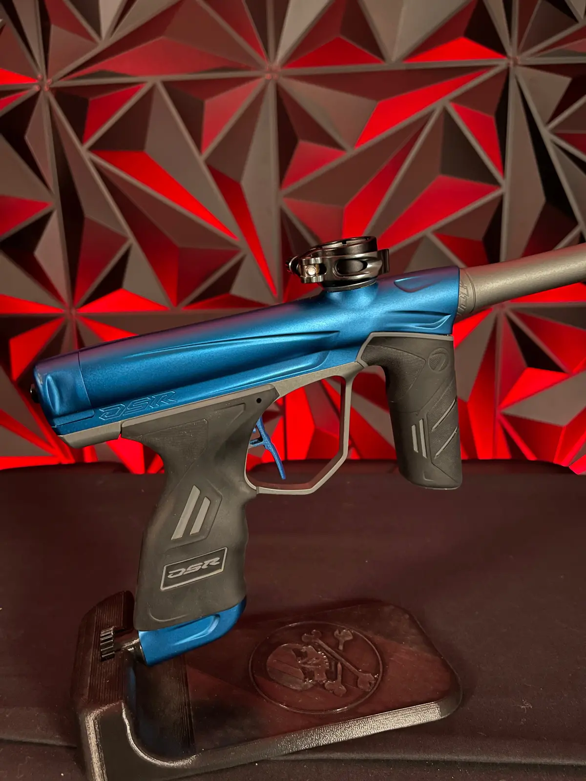Used Dye Dsr Paintball Gun - Blue Line (Dust Blue/ Dust Pewter) W/ 3 Triggers 1