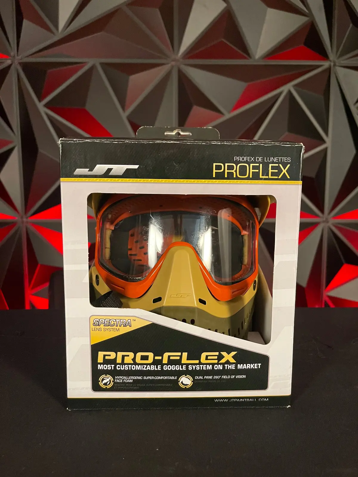 Used Jt Spectra Proflex Paintball Mask - Le Copter W/ Extra Skirt & Ears 1