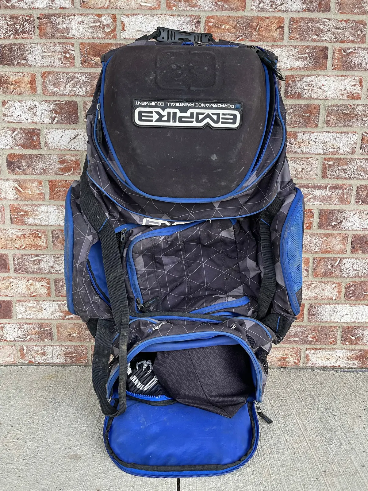 Used Empire Paintball Rolling Gear Bag - Blue / Black 1
