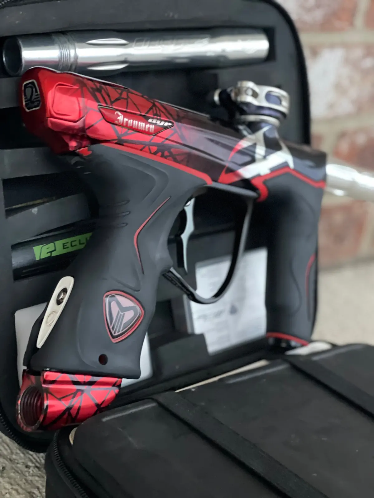 Used Dye M3s Paintball Gun - Ironmen Edition W/ Flex Face Bolt And M3+ Solenoid Housing 1