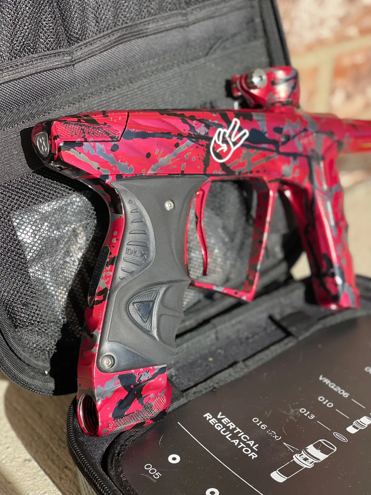 Used Dlx Hk Army A51 Luxe X Paintball Gun - Red Splash 1