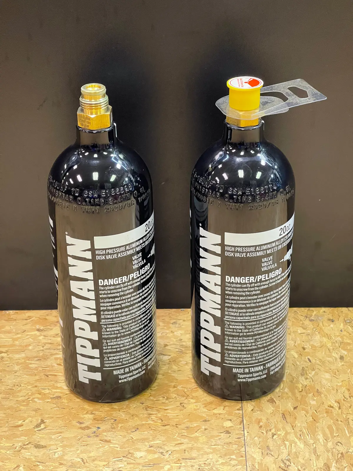 Used Tippmann 20 Ounce Co2 Paintball Tanks - Lot Of 2 1