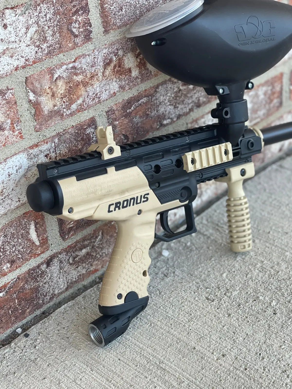 Used Tippmann Cronus Basic - Tan W/ Gxg Gravity Loader 1