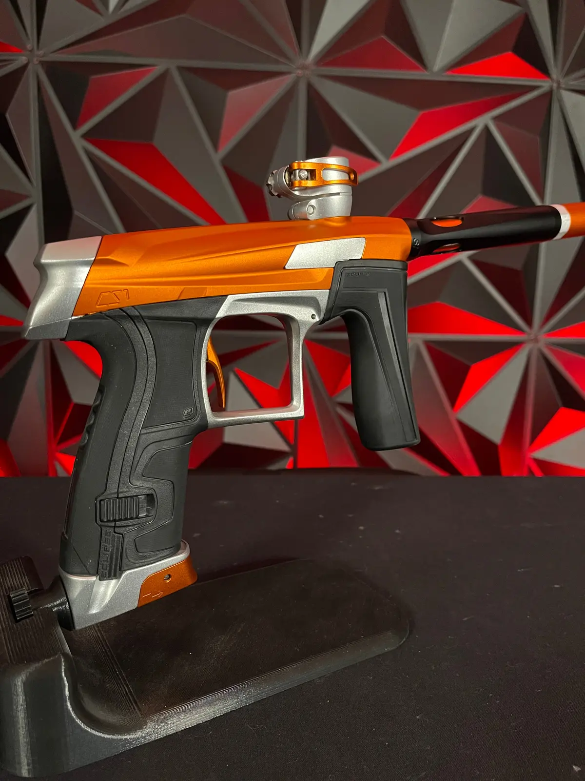 Used Planet Eclipse Cs1 Paintball Gun - Orange/Silver W/ Fr Back & Cs2 Grip 1