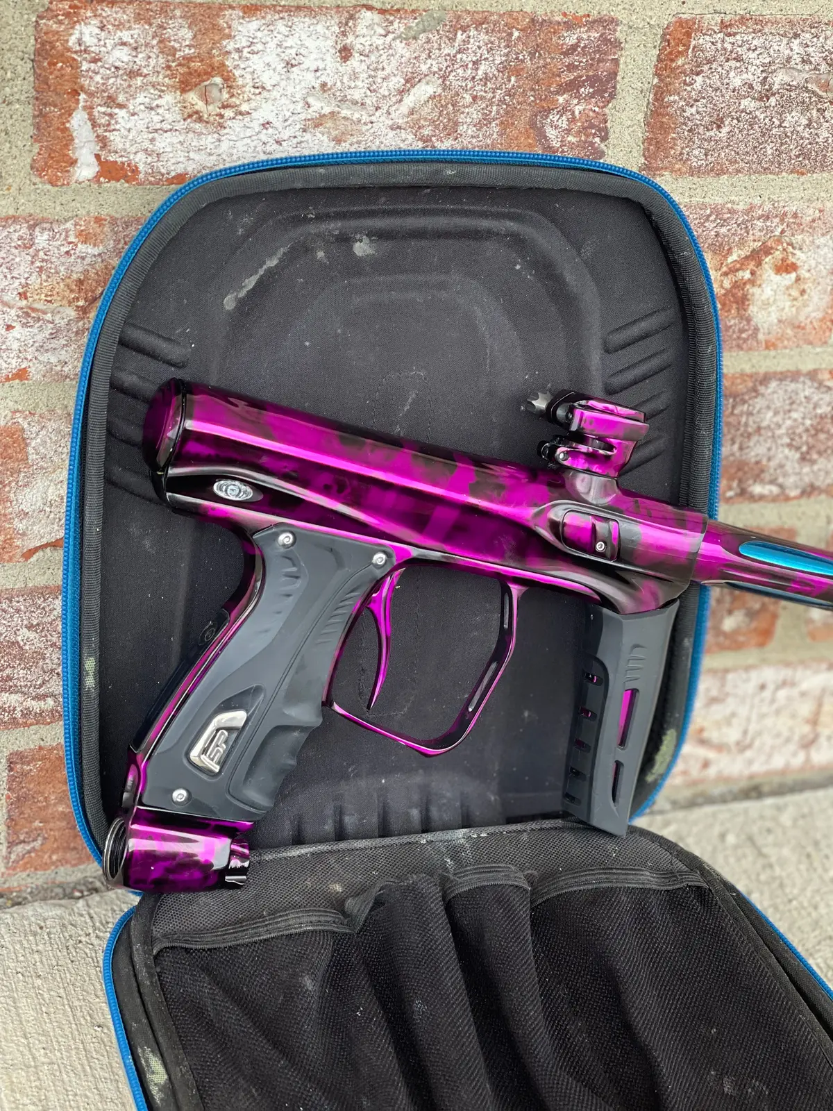 Used Shocker Xls Paintball Gun - Purple Acid Wash 1