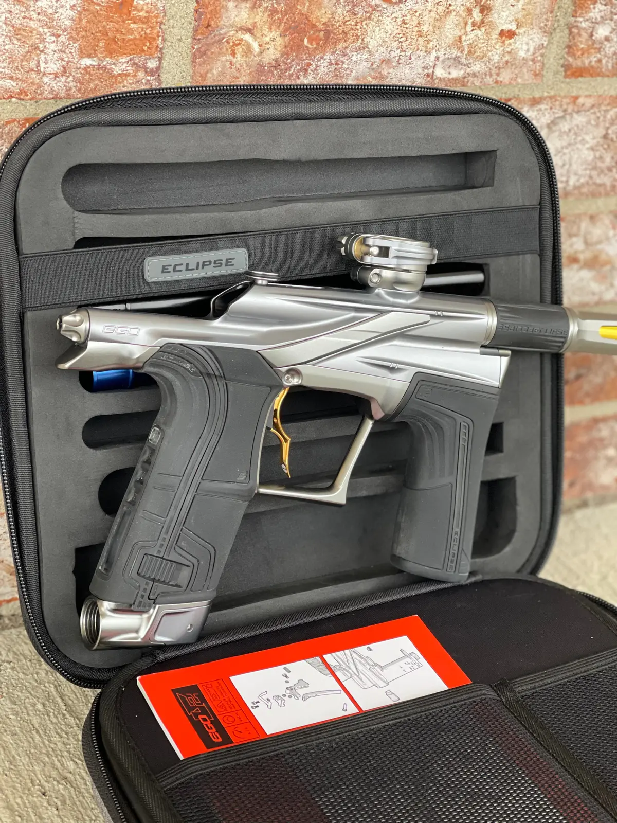Used Planet Eclipse Lv2 Paintball Gun - Gunmetal W/Infamous Deuce Trigger And 3 S63 Inserts 1