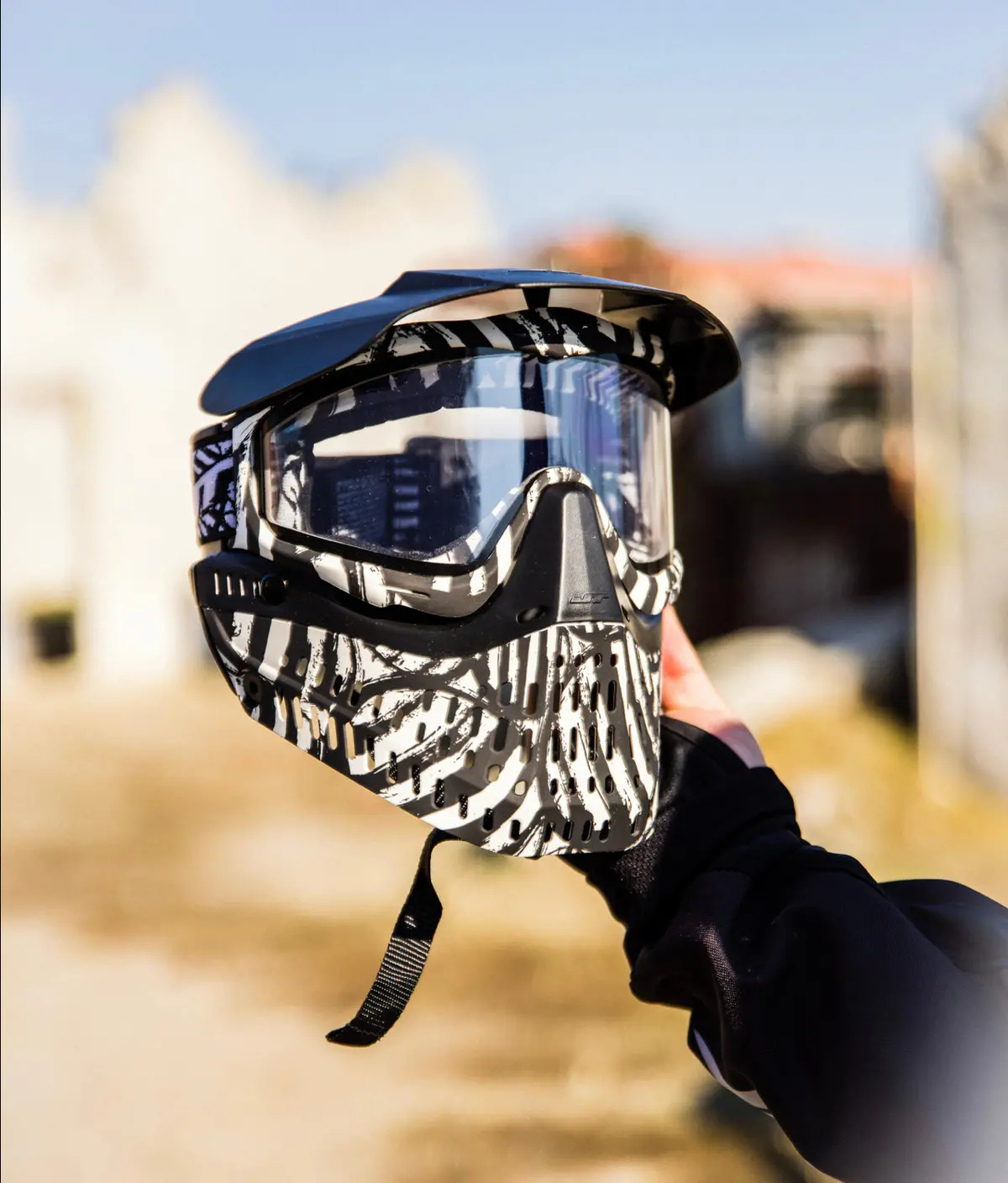 Jt Proflex Paintball Mask - Le Zebra W/ Clear Lens Only 1