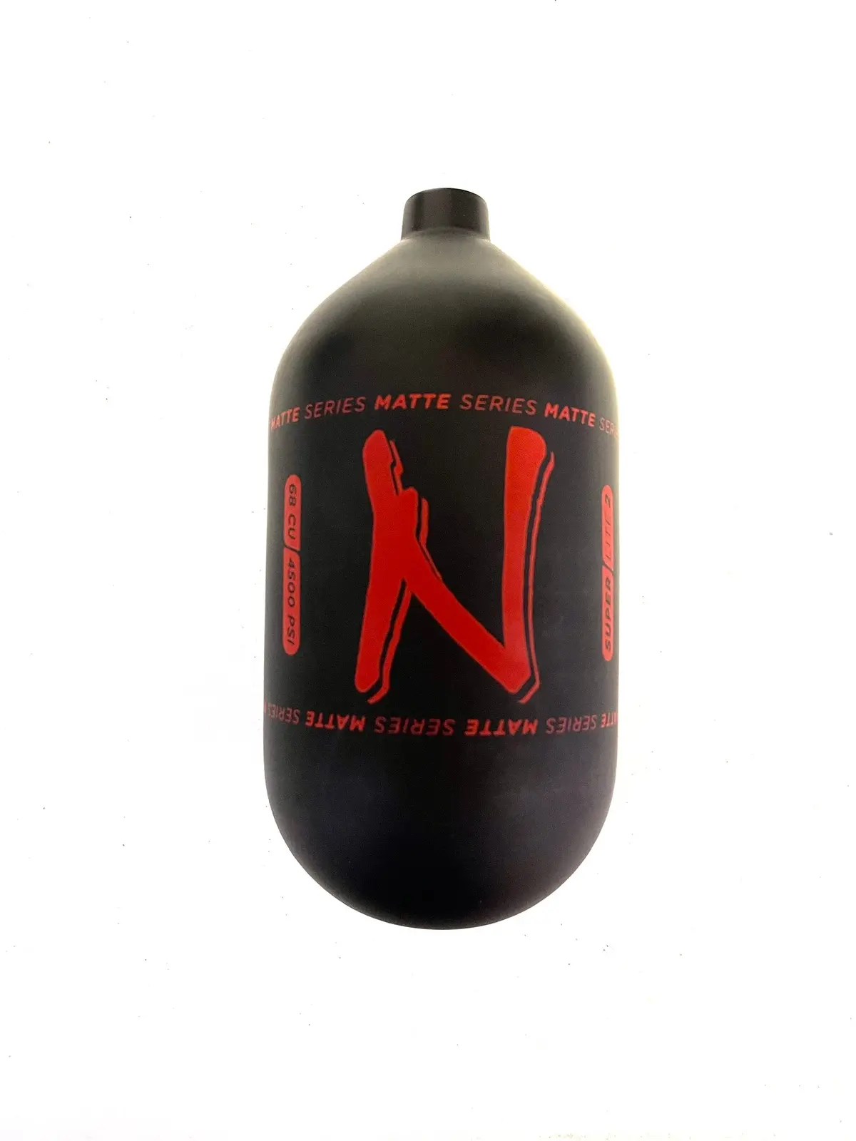 Ninja Sl2 68/4500 "Matte Series" Carbon Fiber Paintball Tank Bottle Only - Black/Red 1