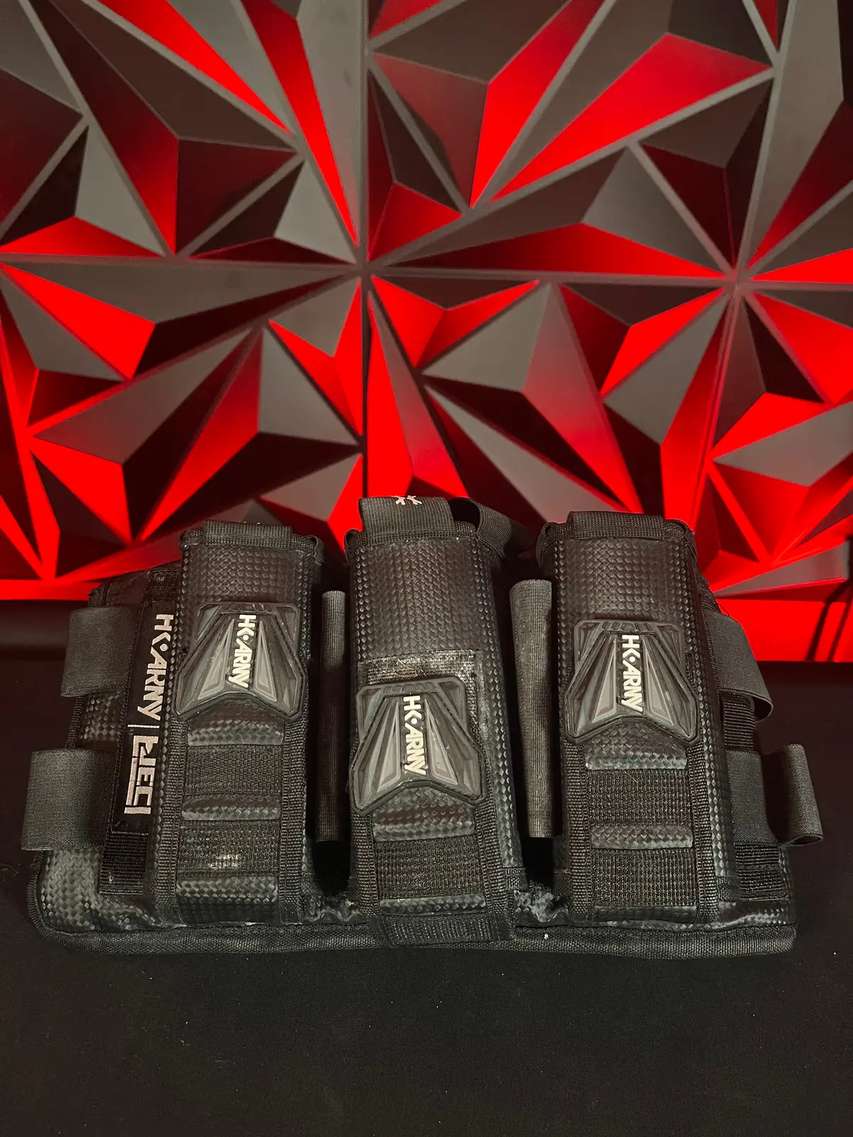 Used Hk Army Eject 3 + 2 Paintball Pod Pack- Carbon Fiber 1