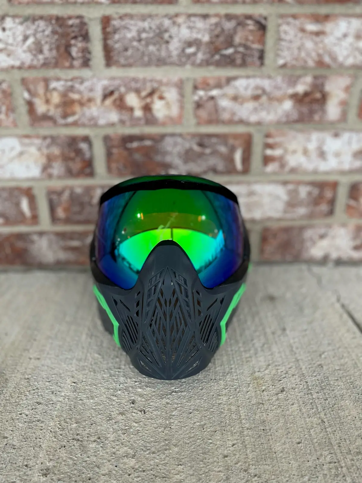 Used Bunker Kings Cmd Paintball Mask - Black Acid 1