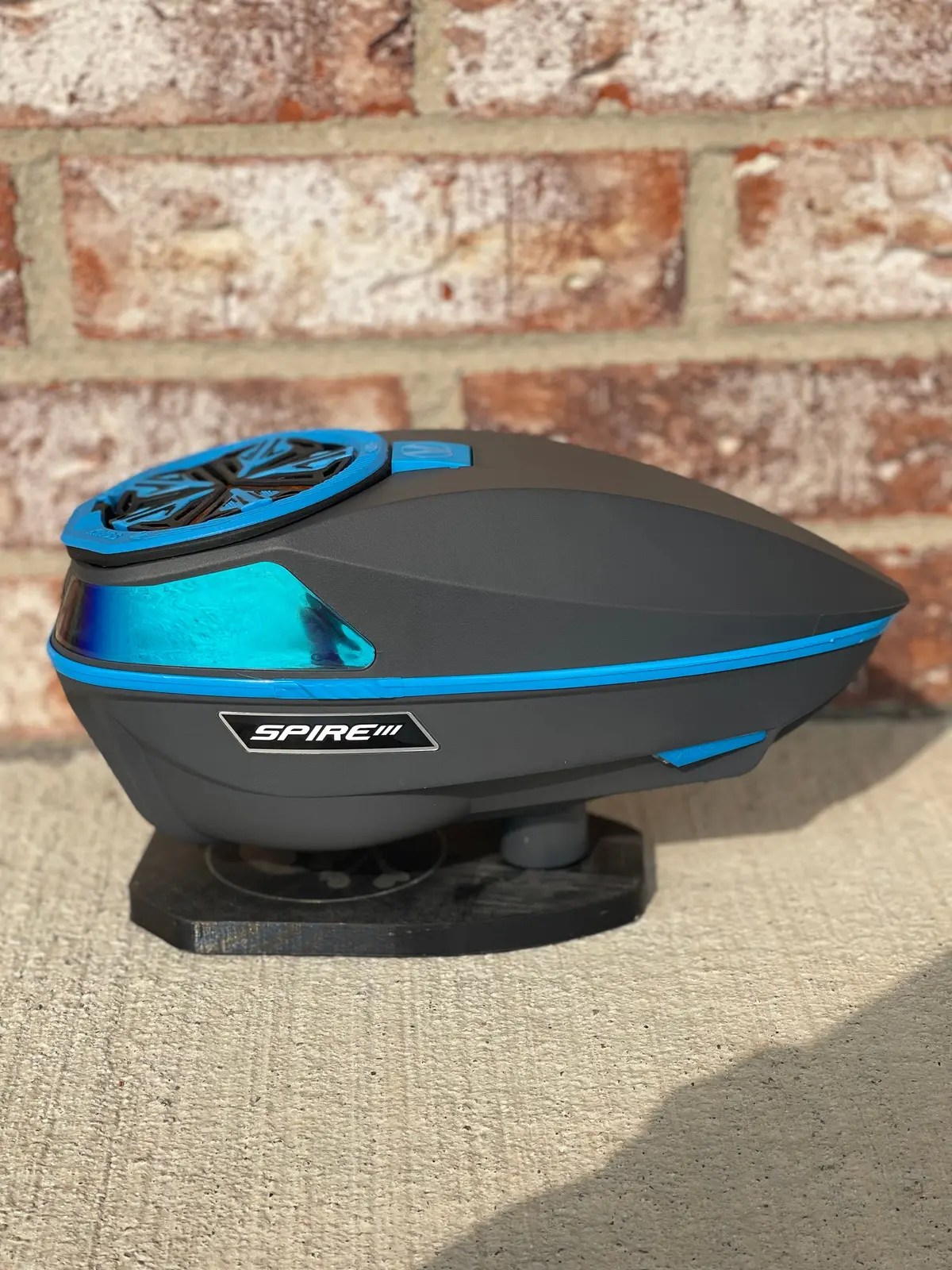 Used Virtue Spire 3 Paintball Loader - Grey/Blue W/ Ntr Speedfeed 1