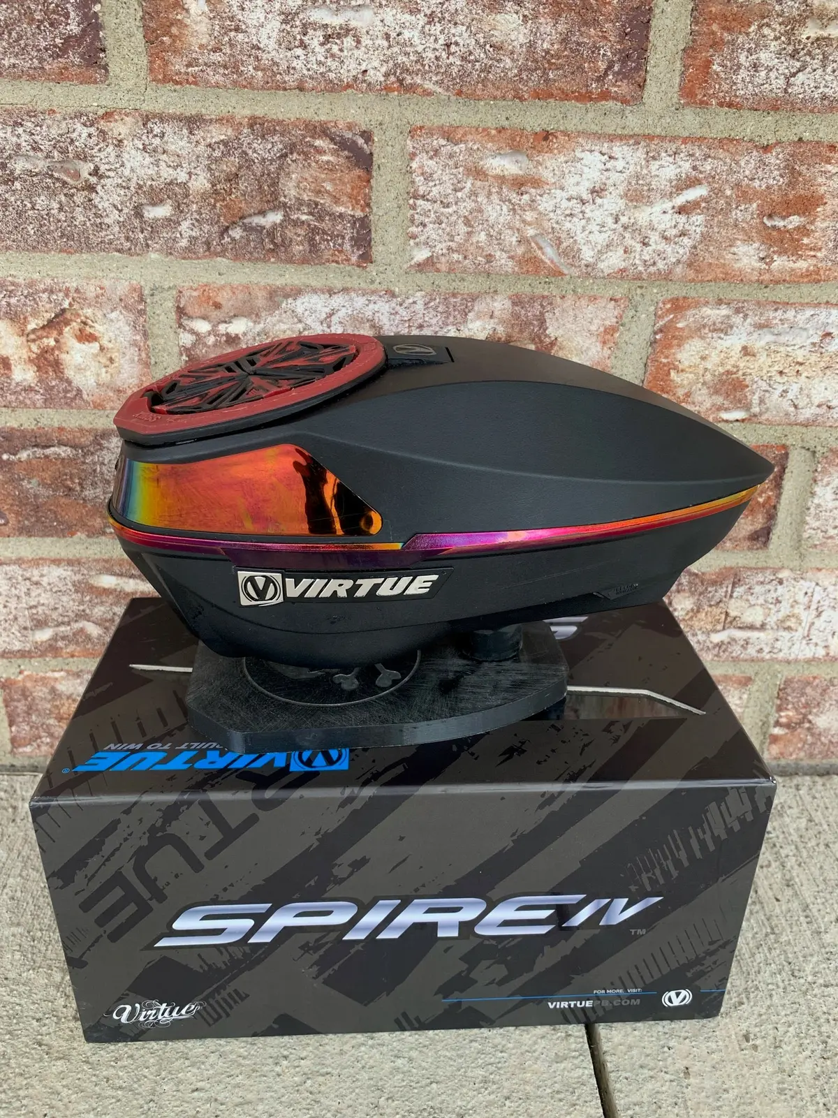 Used Virtue Spire Iv Paintball Loader - Fire Black 1