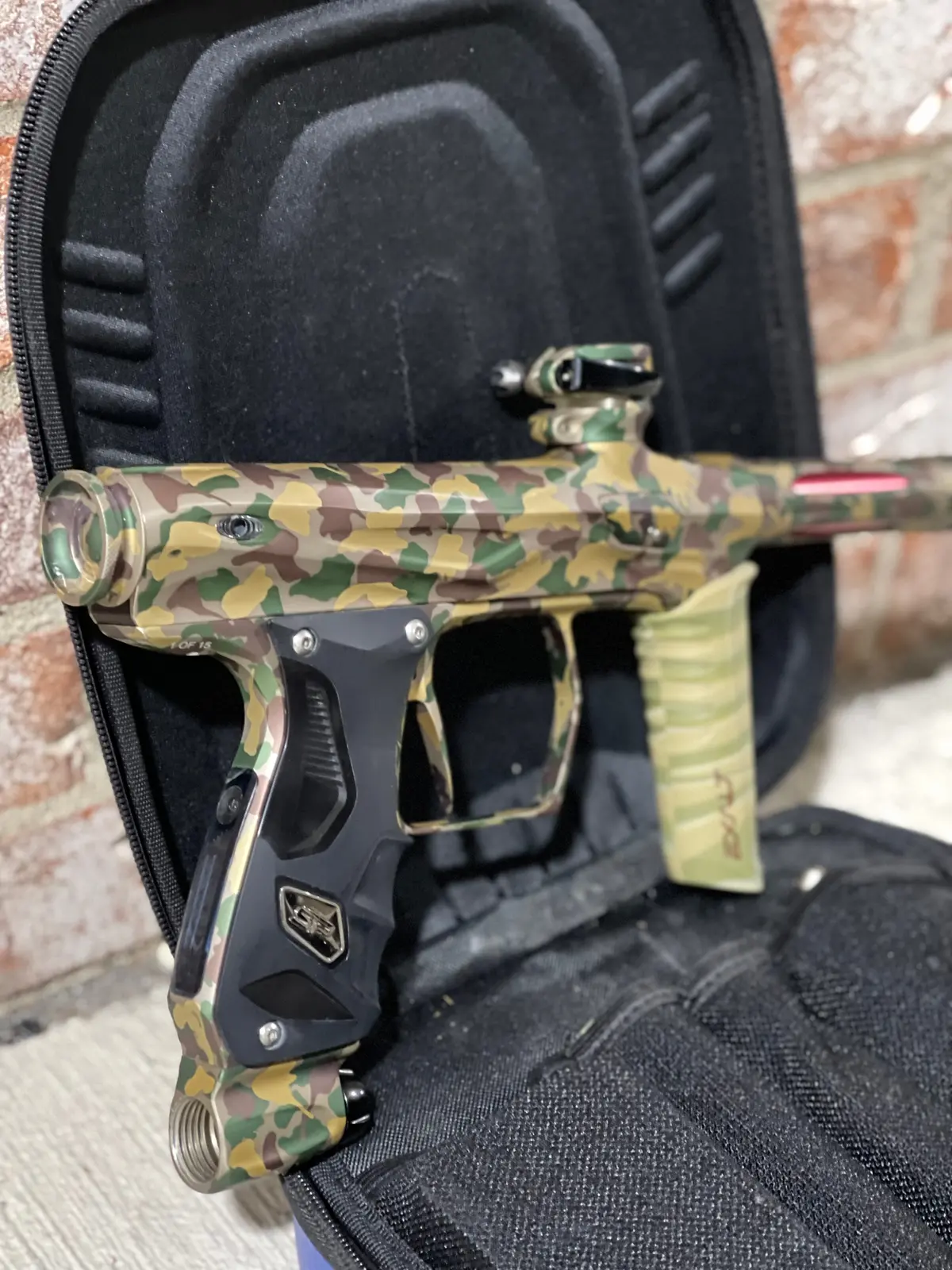 Used Sp Shocker Amp Paintball Gun - Le Woodland Camo #1 (Owners Gun) 1