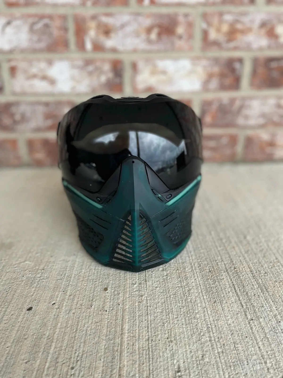 Used Push Unite Paintball Mask - Black/Green With Hard Case 1