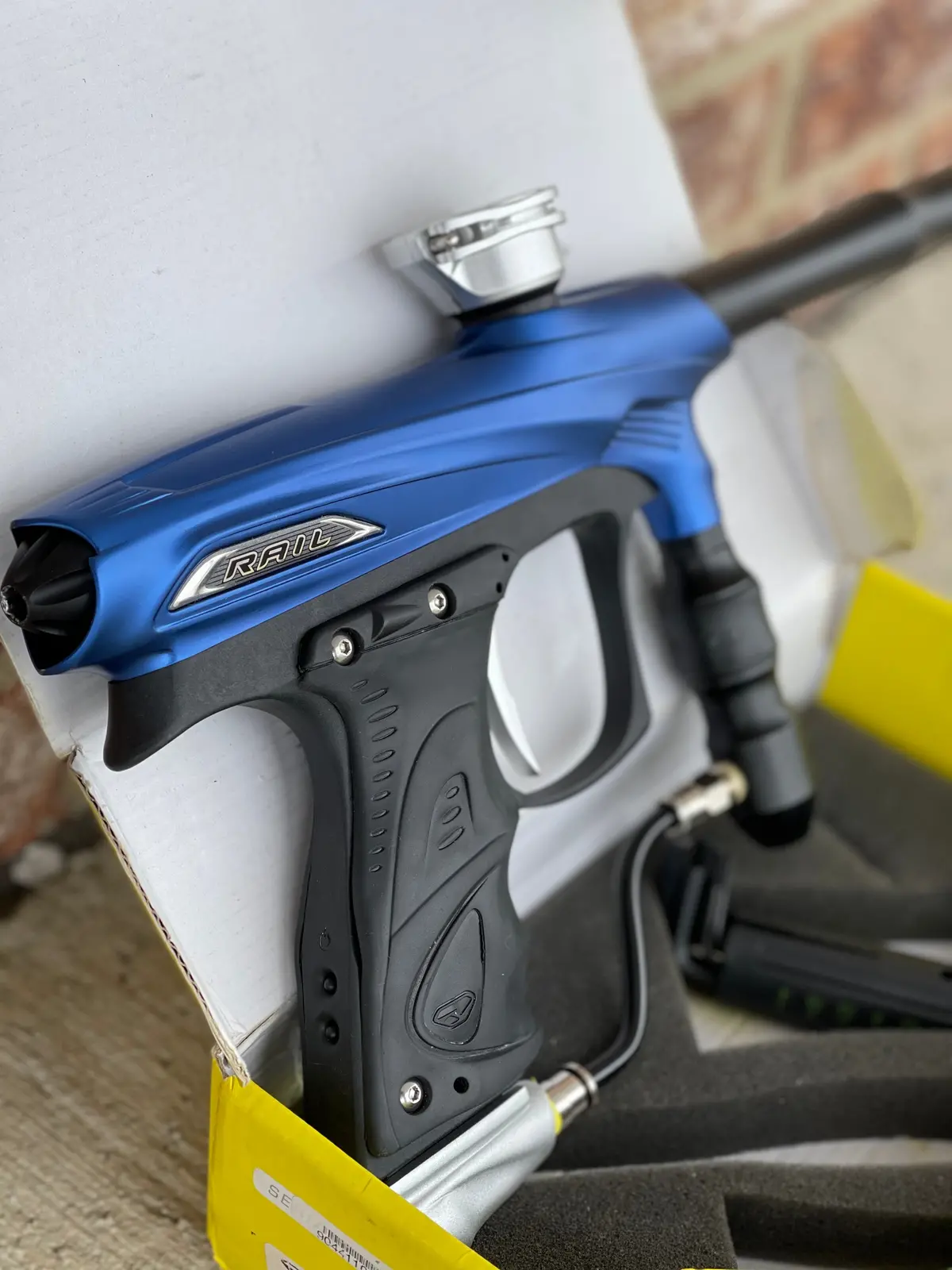 Used Dye Proto Rail Paintball Marker- Blue / Silver / Black 1