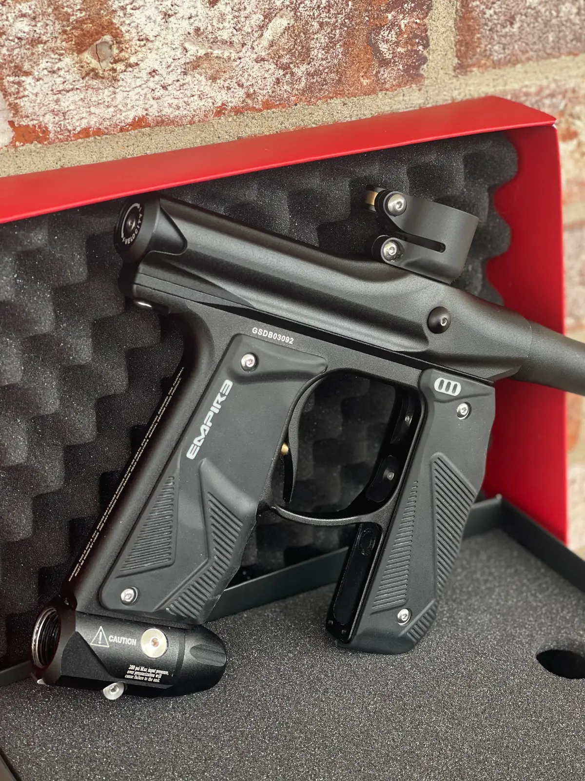 Used Empire Mini Gs Paintball Gun - Black W/ 2 Piece Barrel 1