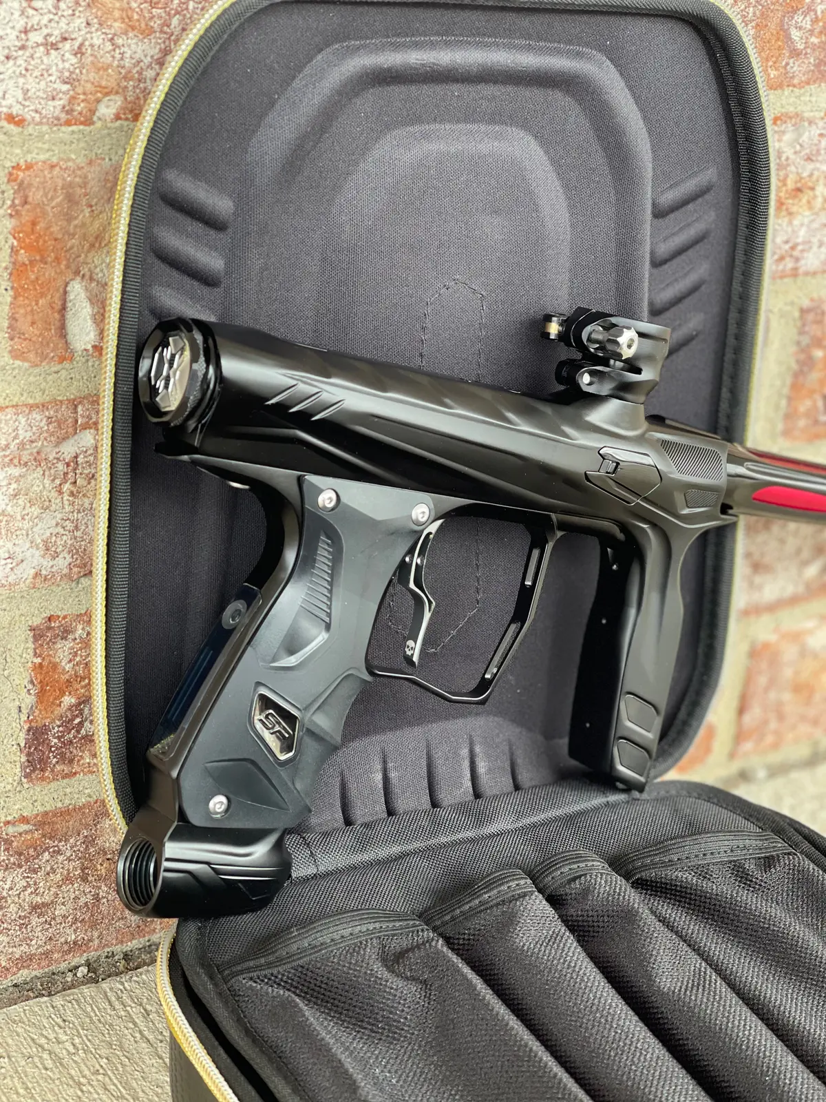 Used Hk Army Shocker Amp Paintball Gun - Black W/ Infamous Deuce Trigger And Stock Trigger 1