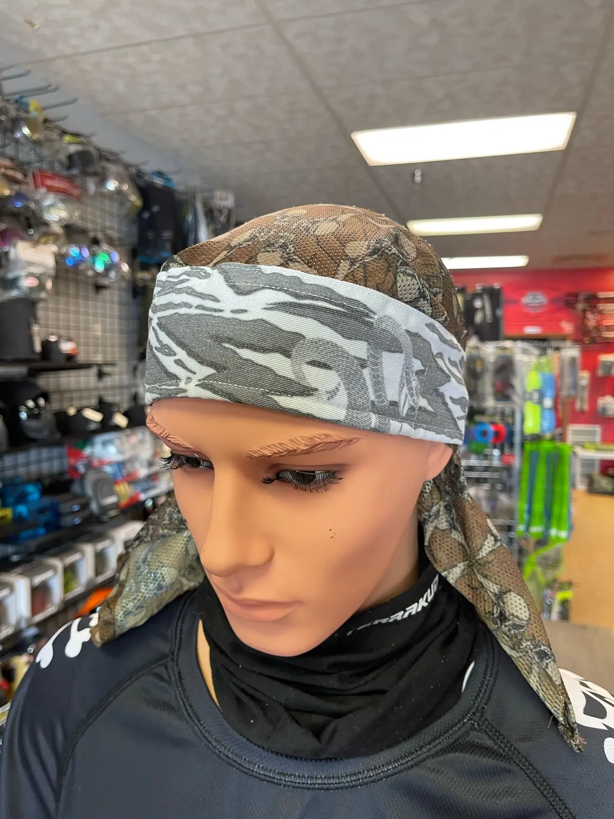 Used Hk Army Hostilewear Headwrap - Grey Snakes/Forest Mesh 1