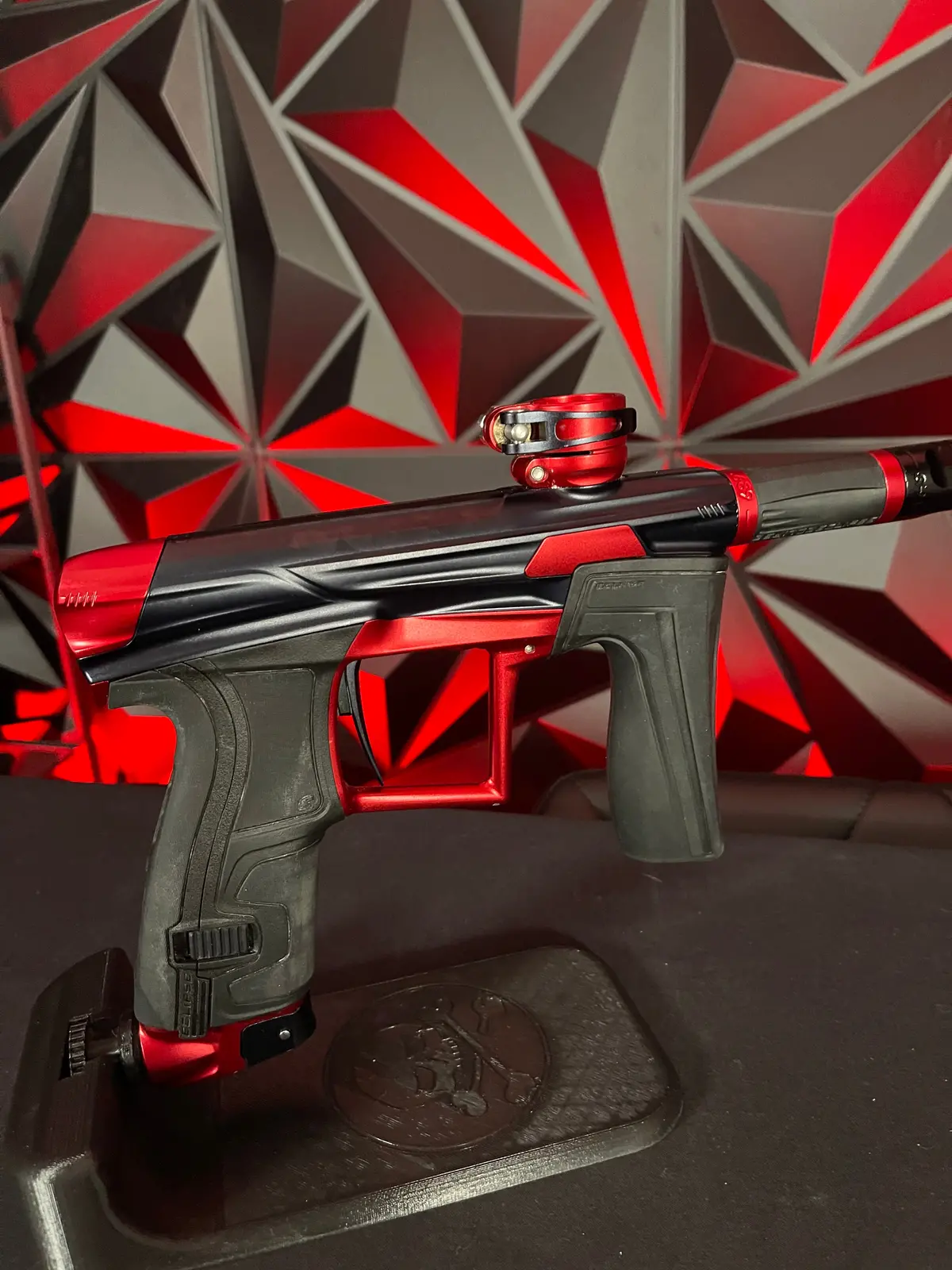 Used Planet Eclipse Geo 4 Paintball Gun - Black/Red W/ Infamous Deuce Trigger 1