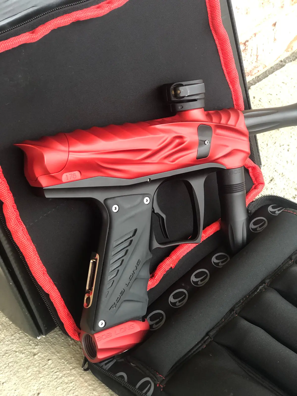 Used Bob Long Reptile Paintball Marker - Dust Red 1