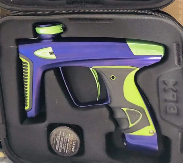 Used Purple/Lime Dlx Luxe Ice Paintball Marker 1