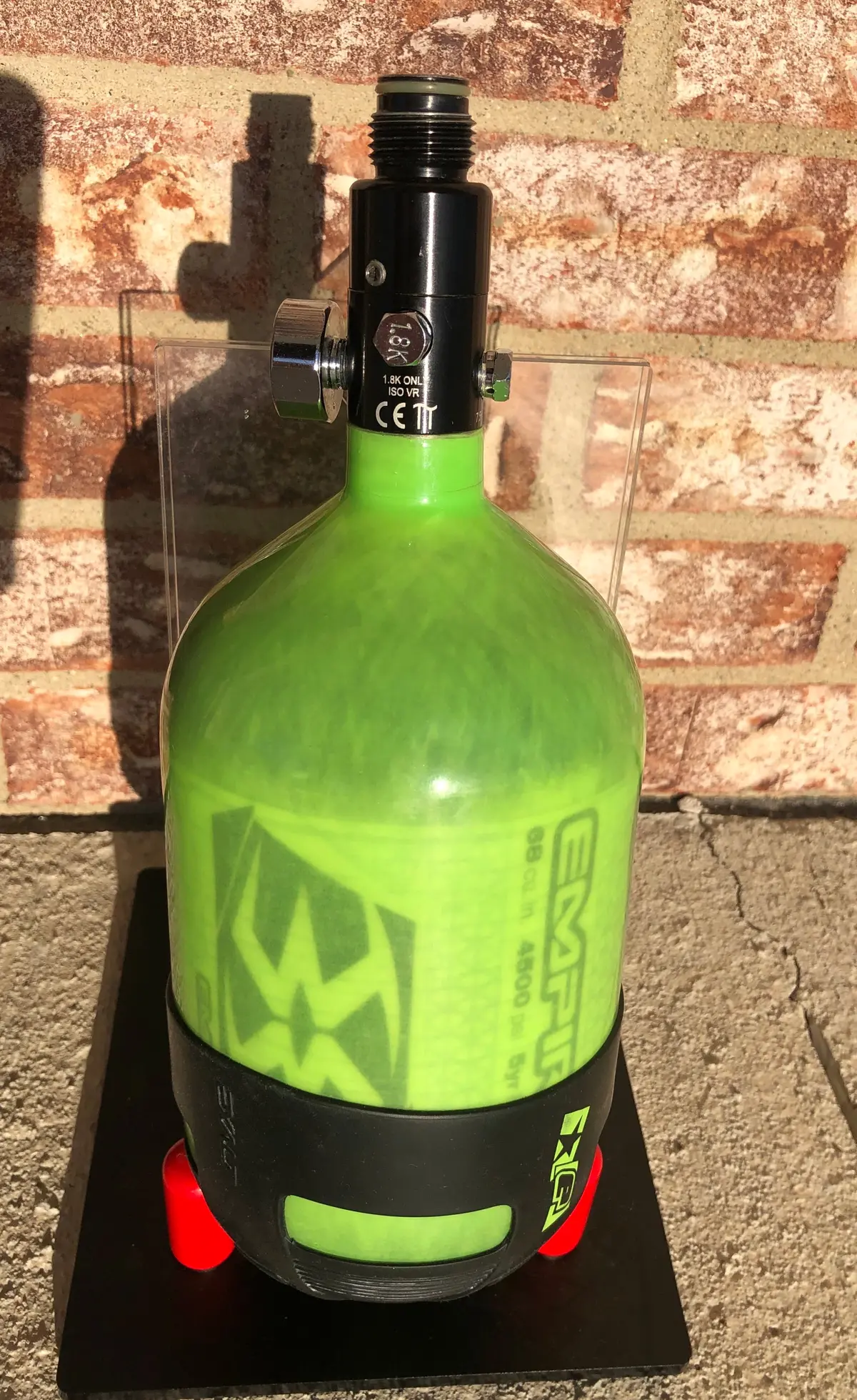 Used Empire Mega Lite 68/4500 Paintball Tank - Lime 1
