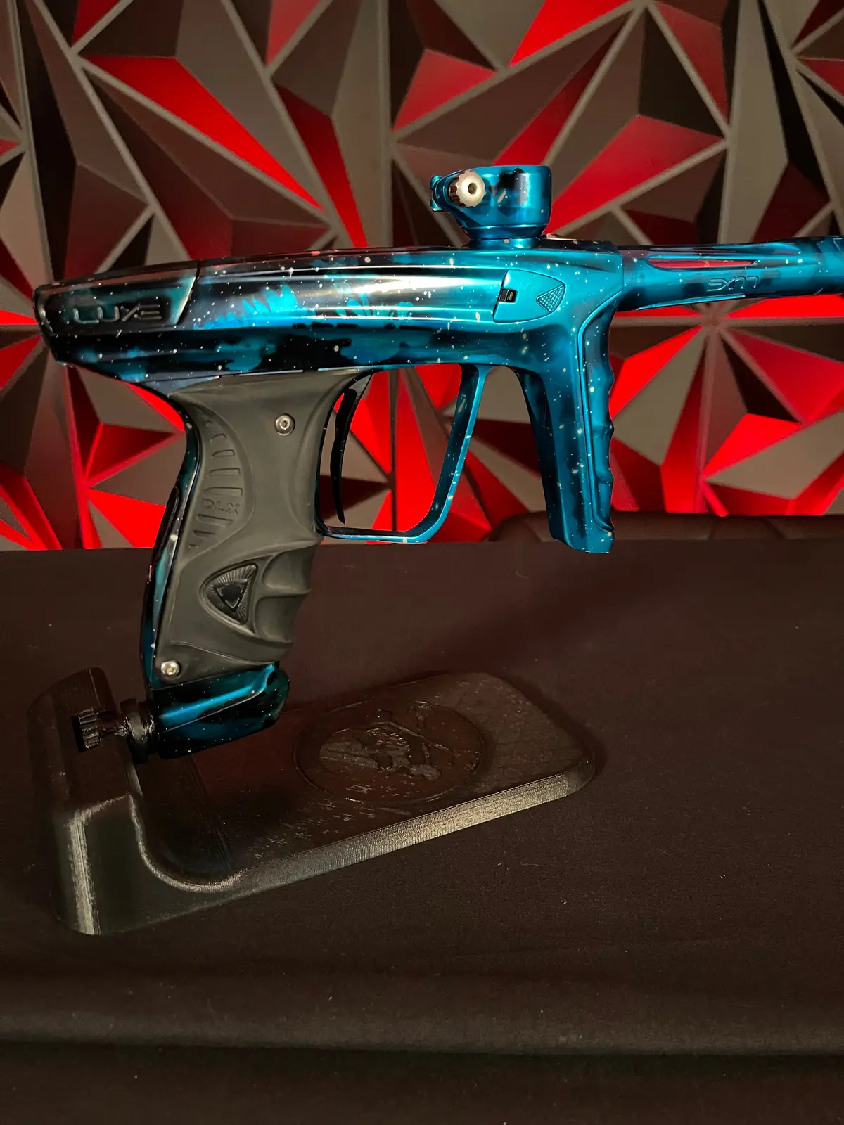 Used Dlx Luxe X Paintball Gun - Le Gloss Blue Galaxy 1