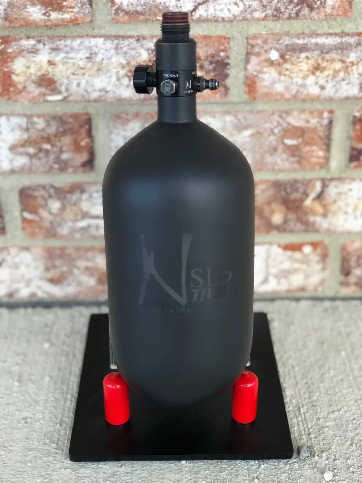 Used Ninja Sl2 77/4500 Paintball Tank - Black Cerakote W/ Standard Reg 1
