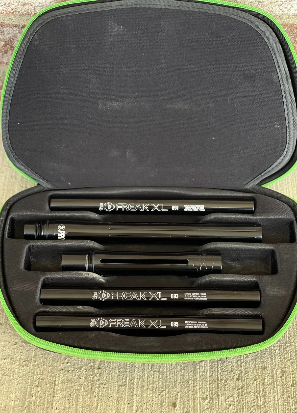 Used Freak Xl Complete Boremaster Kit - All Black Inserts W/ Infamous Barrel Front And Infamous Barrel Back - Aluminum 1