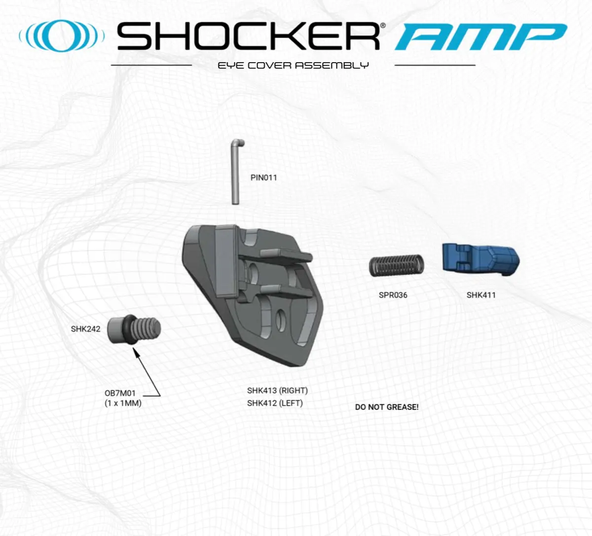 Sp Shocker Amp Eye Cover Assembly Parts List - Pick The Part You Need! 1