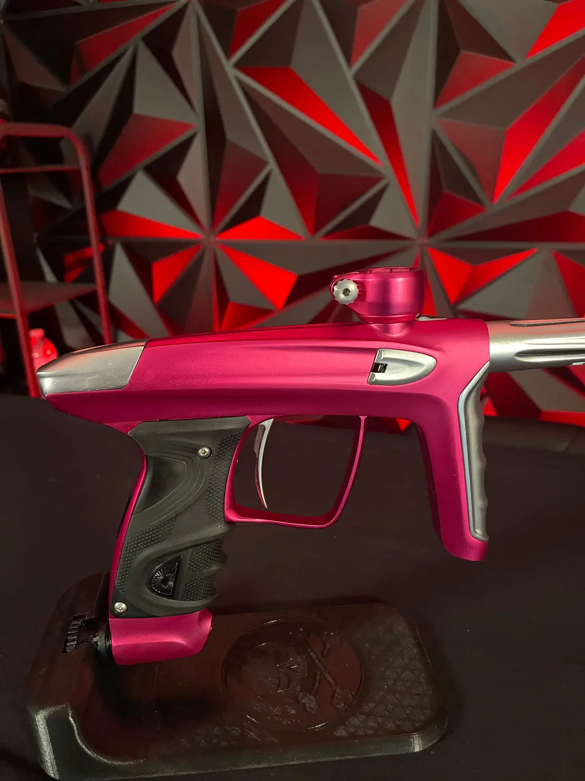 Used Dlx Tm40 Paintball Gun - Pink/Silver 1