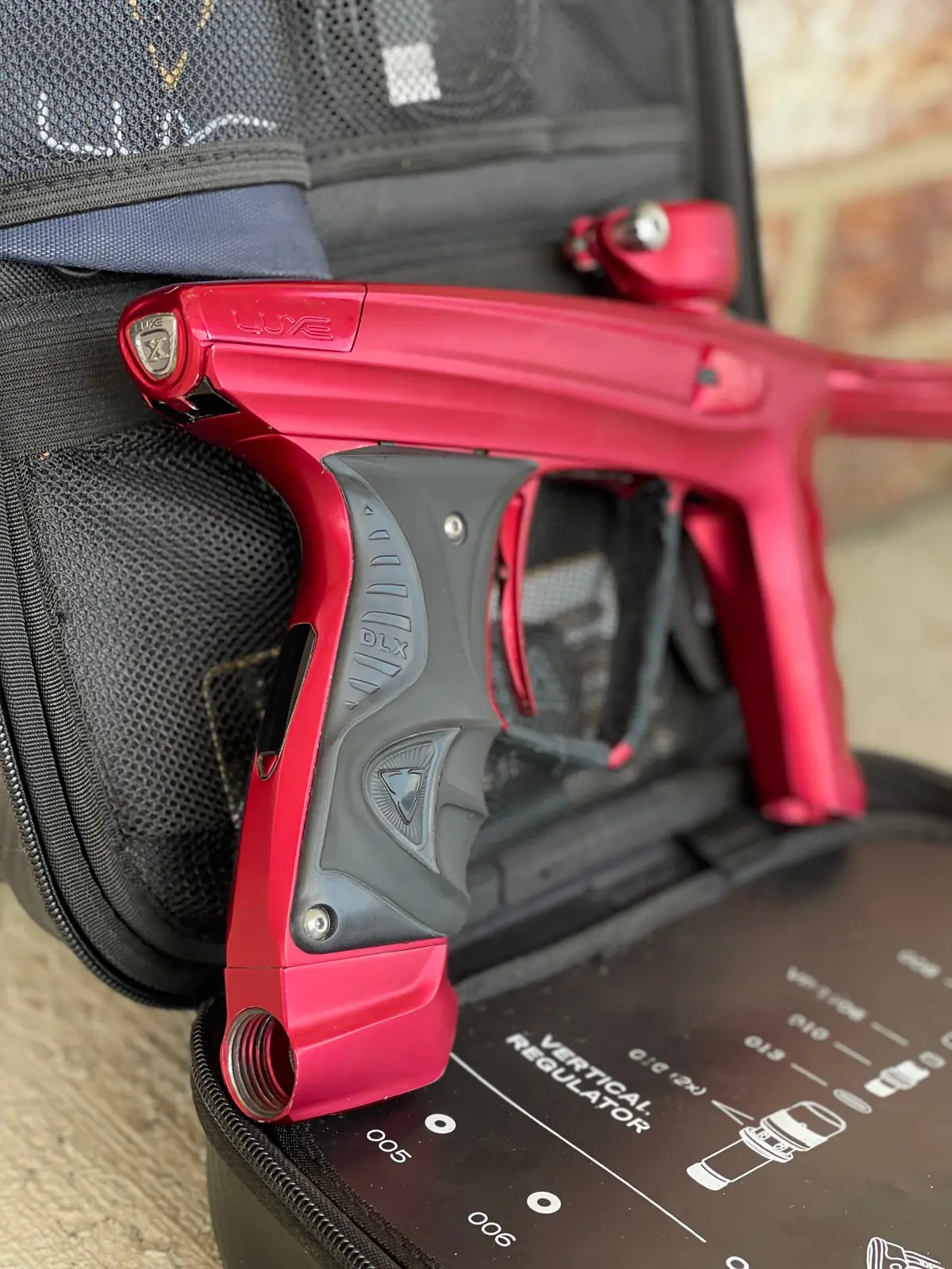 Used Dlx Luxe X Paintball Gun - Dust Red / Gloss Red 1