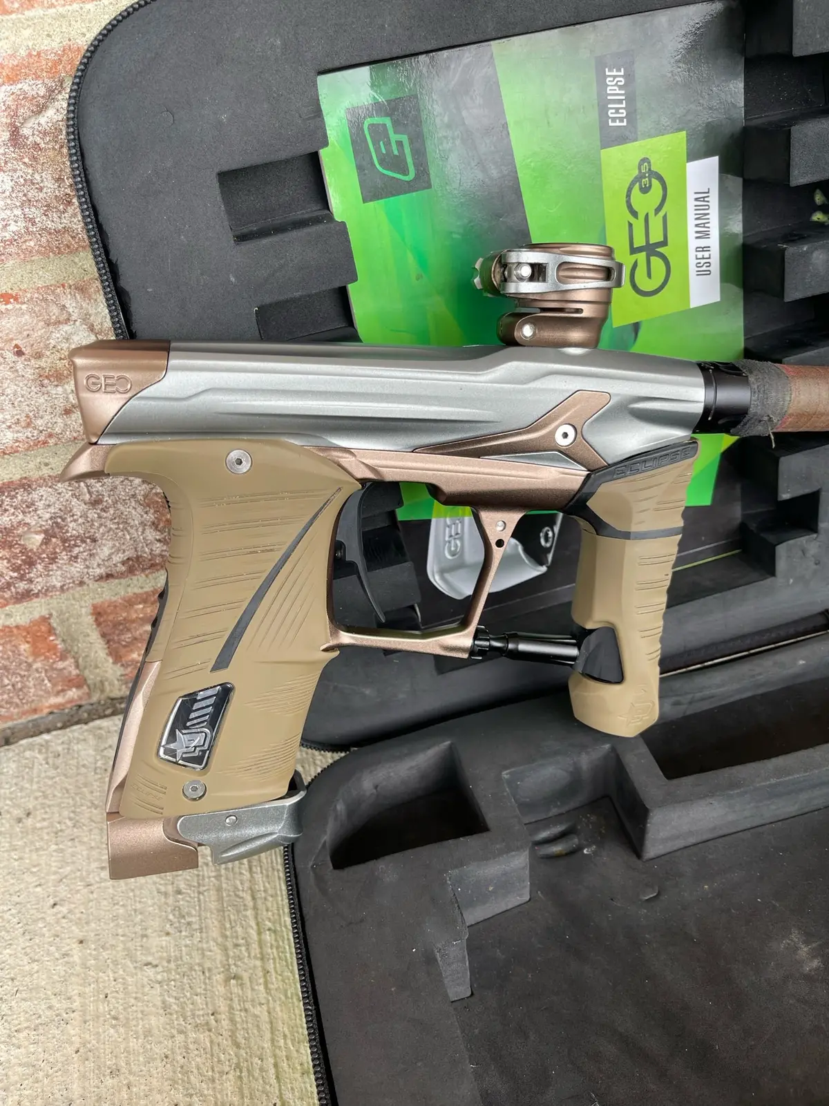 Used Planet Eclipse Geo 3.5 Paintball Gun - Combat 3 W/Tan Grips 1