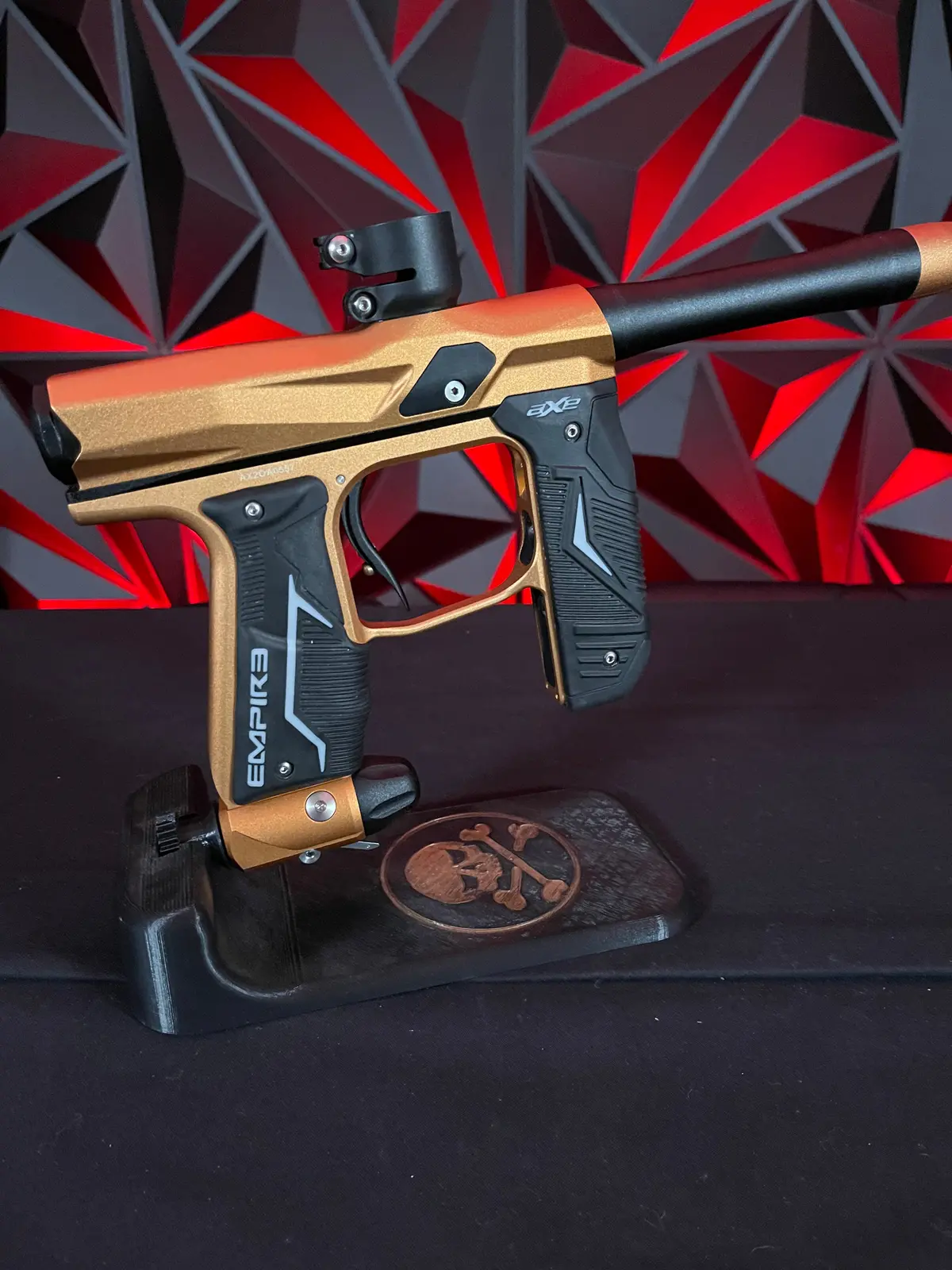 Used Empire Axe 2.0 Paintball Gun - Dust Orange / Dust Black W/ Hk Army Exo Case 2.0 1