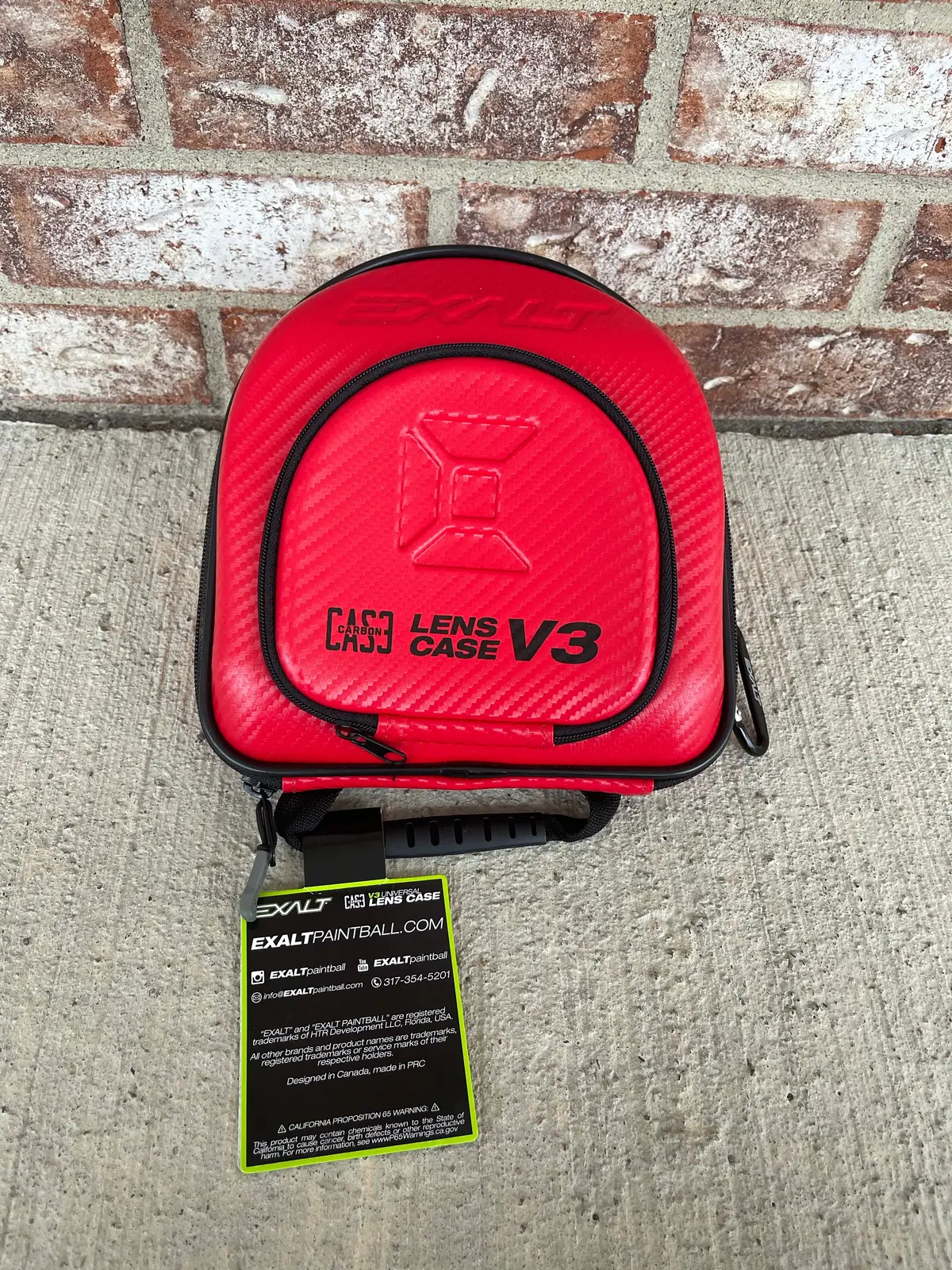 Used Exalt Paintball Lens Case - Red / Back 1