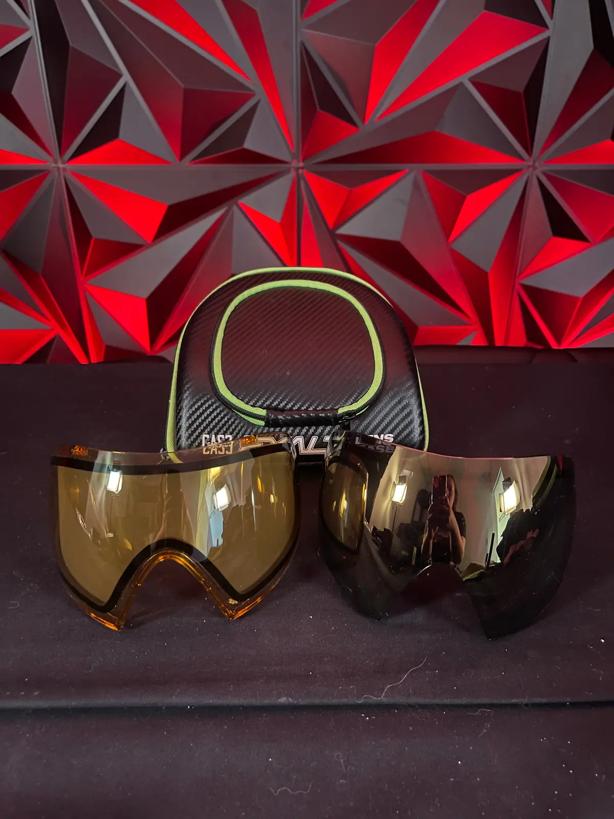 Used Dye I4/I5 Paintball Lenses - Mirrored W/Exalt Lens Case 1