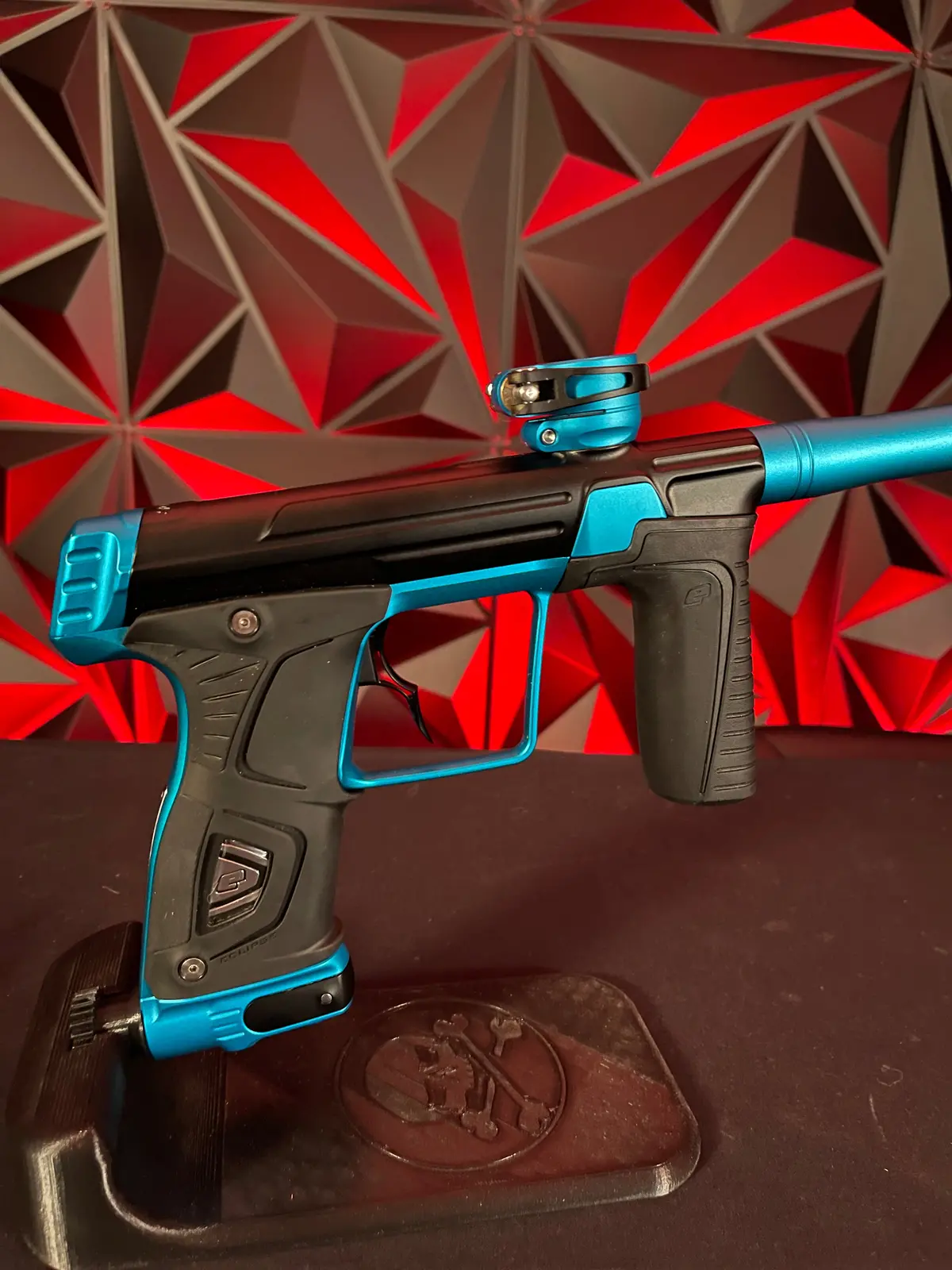 Used Planet Eclipse Gtek 170R Paintball Marker - Black/Blue W/ Infamous Deuce Trigger 1