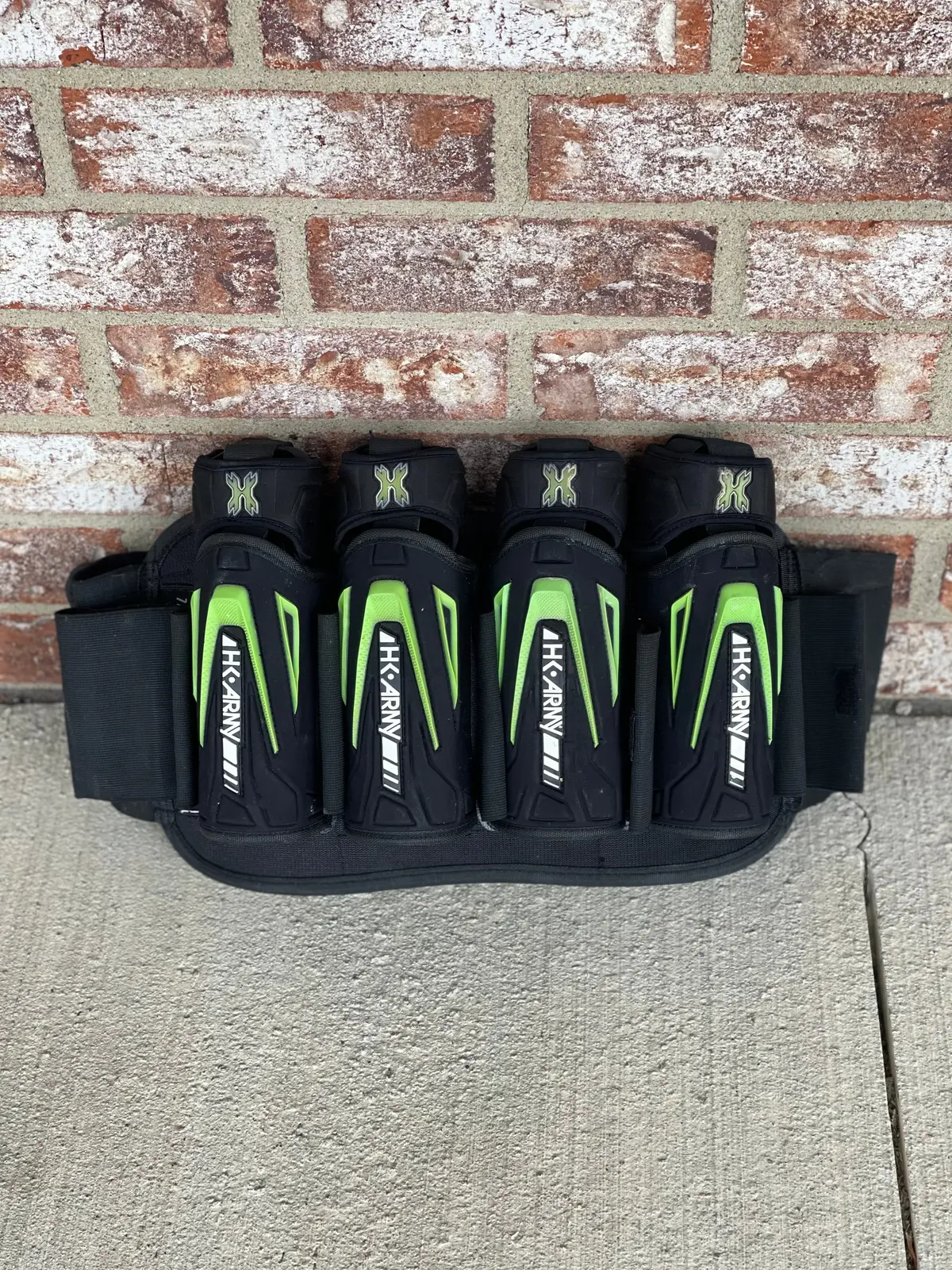 Used Hk Army Zero G Harness - Black/Lime - 4+3+4 1
