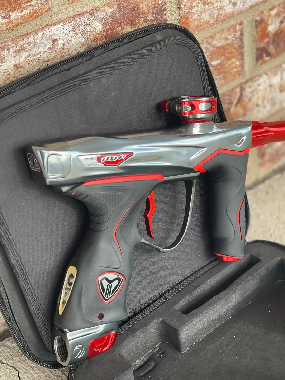 Used Dye M3+ Paintball Gun - Grey/Red 1