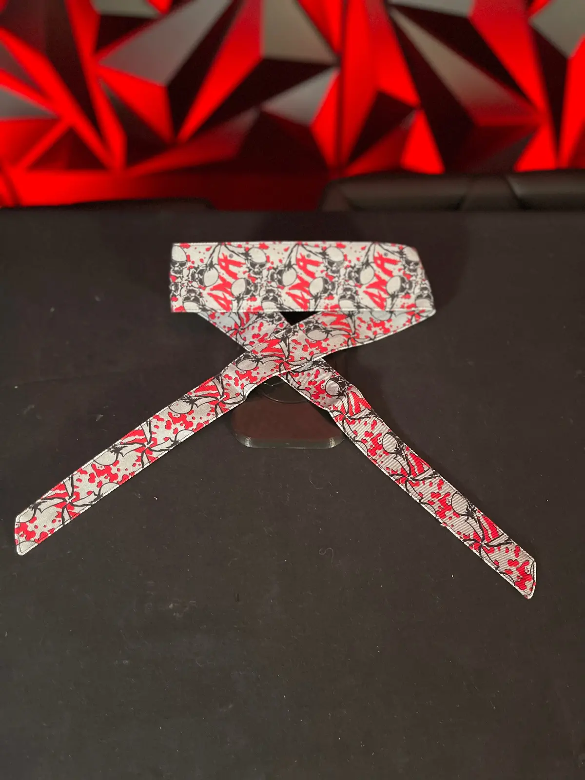 Sandana Paintball Headband - Le Grey Skulls W/ Red Accents *1 Of 25* (Nxl Event Special) 1
