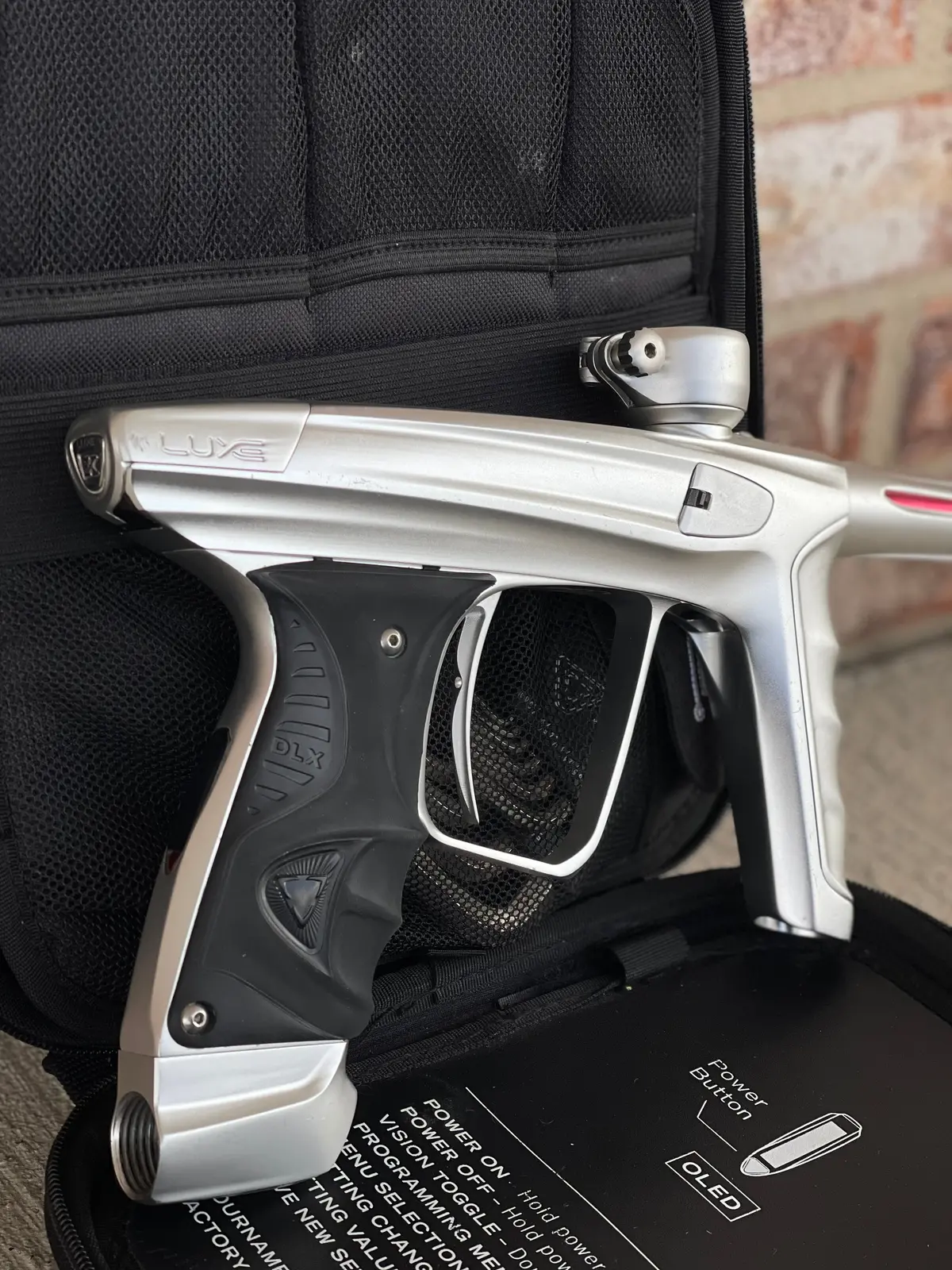 Used Dlx Luxe X Paintball Gun - White (Silver) 1