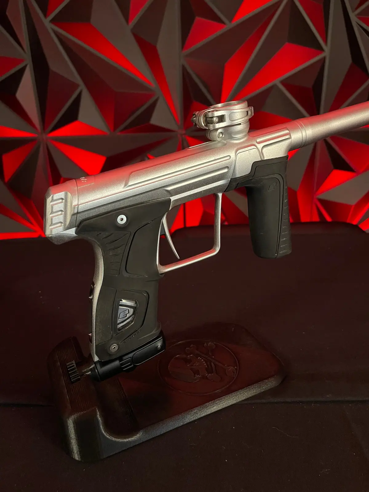 Used Planet Eclipse 170R Paintball Gun - Pure Silver W/ Black Asa 1