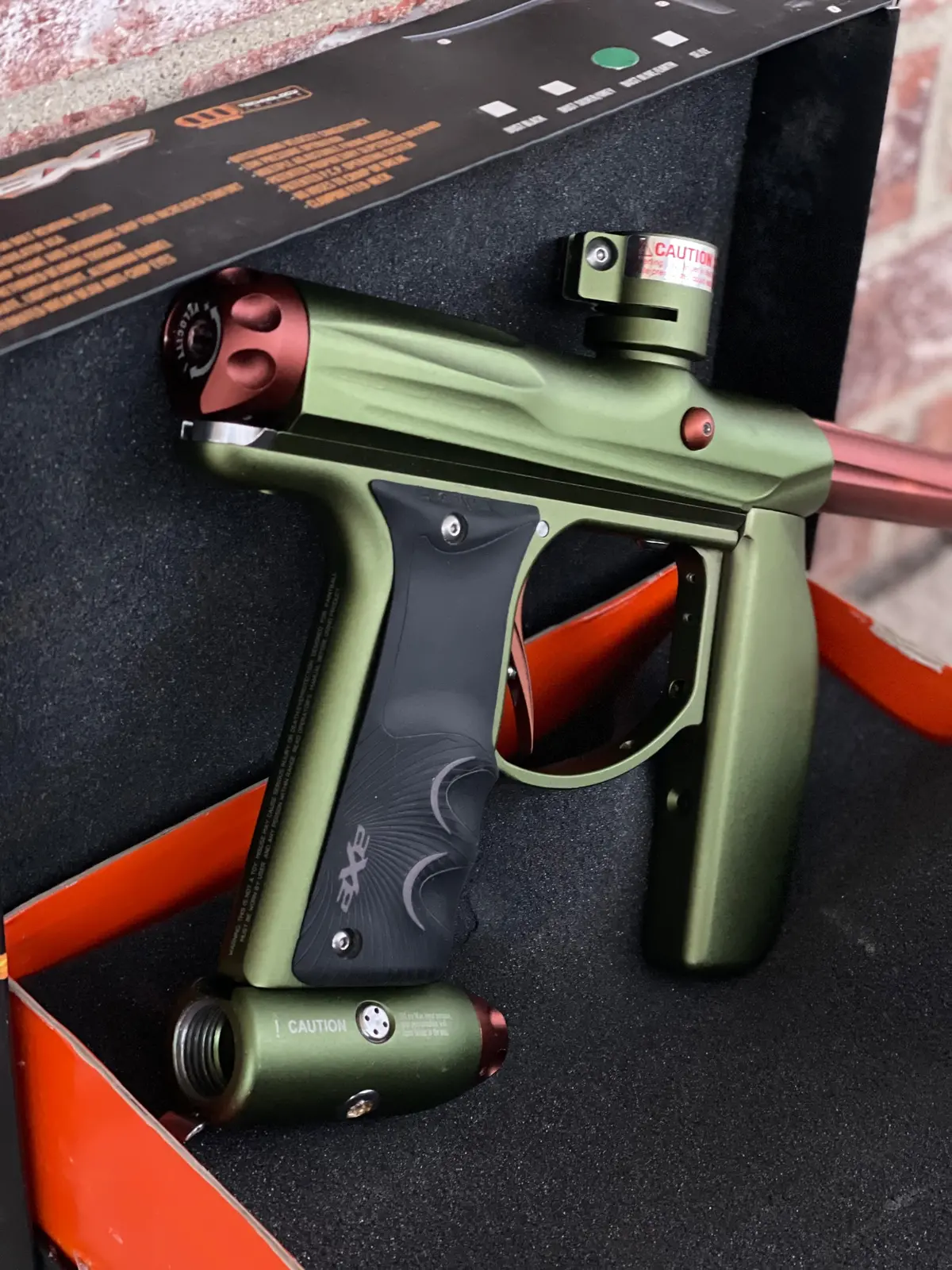 Used Empire Axe Paintball Gun - Olive/Earth 1