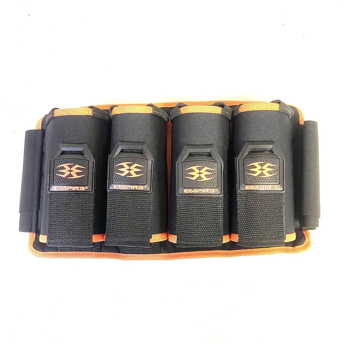 Empire Omega Paintball Harness - 4+0 Pack - Black With Orange 1