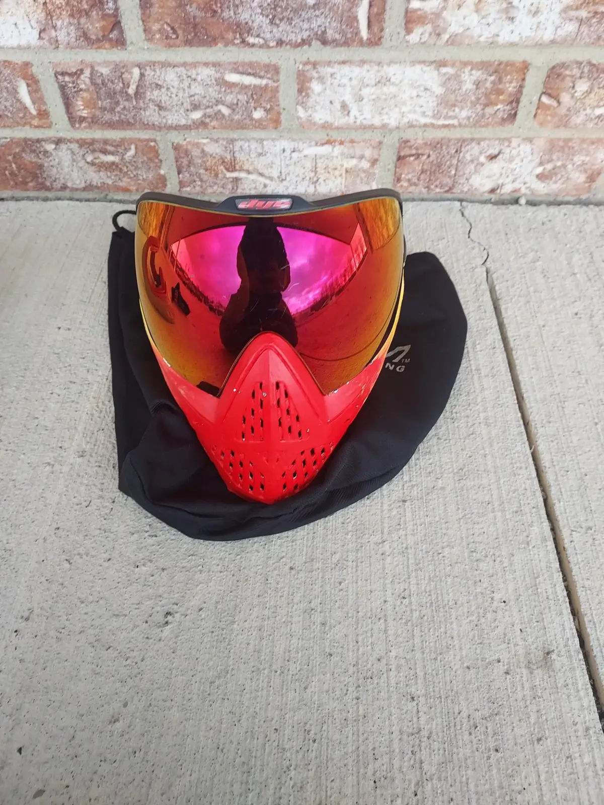 Used Dye I5 Paintball Goggle - Red/Yellow Custom Painted 1