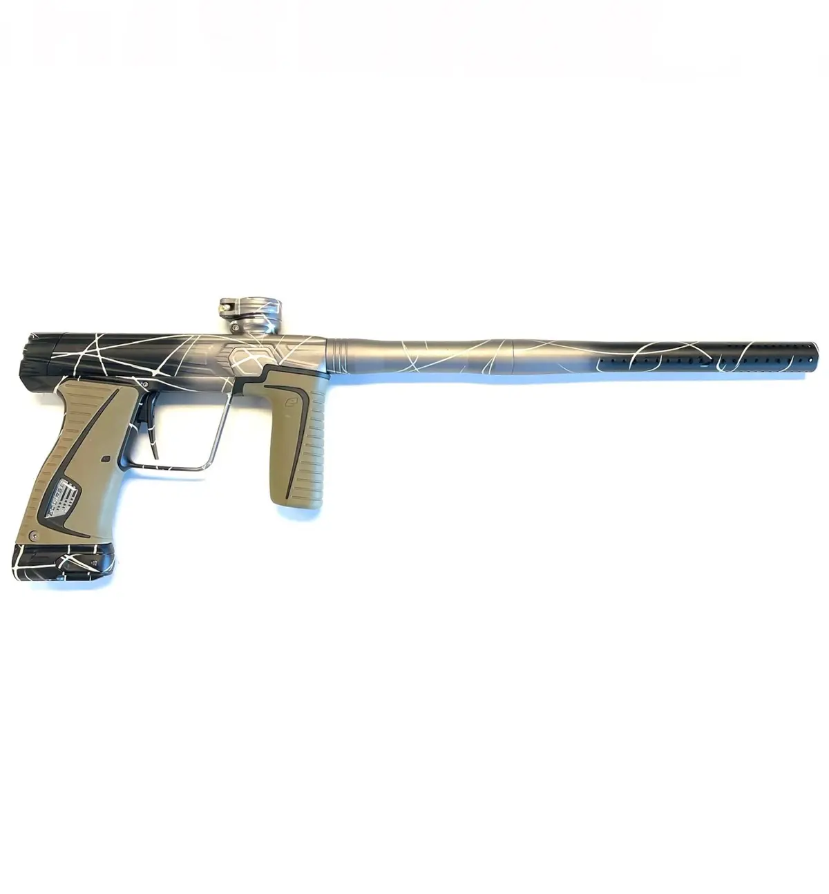 Planet Eclipse Gtek 180R Ultimate Paintball Gun - Le Black/Silver Splash Fade 1