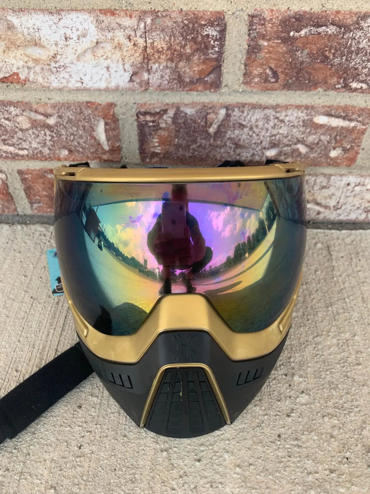 Used Hk Army Klr Paintball Mask- Gold/Black 1