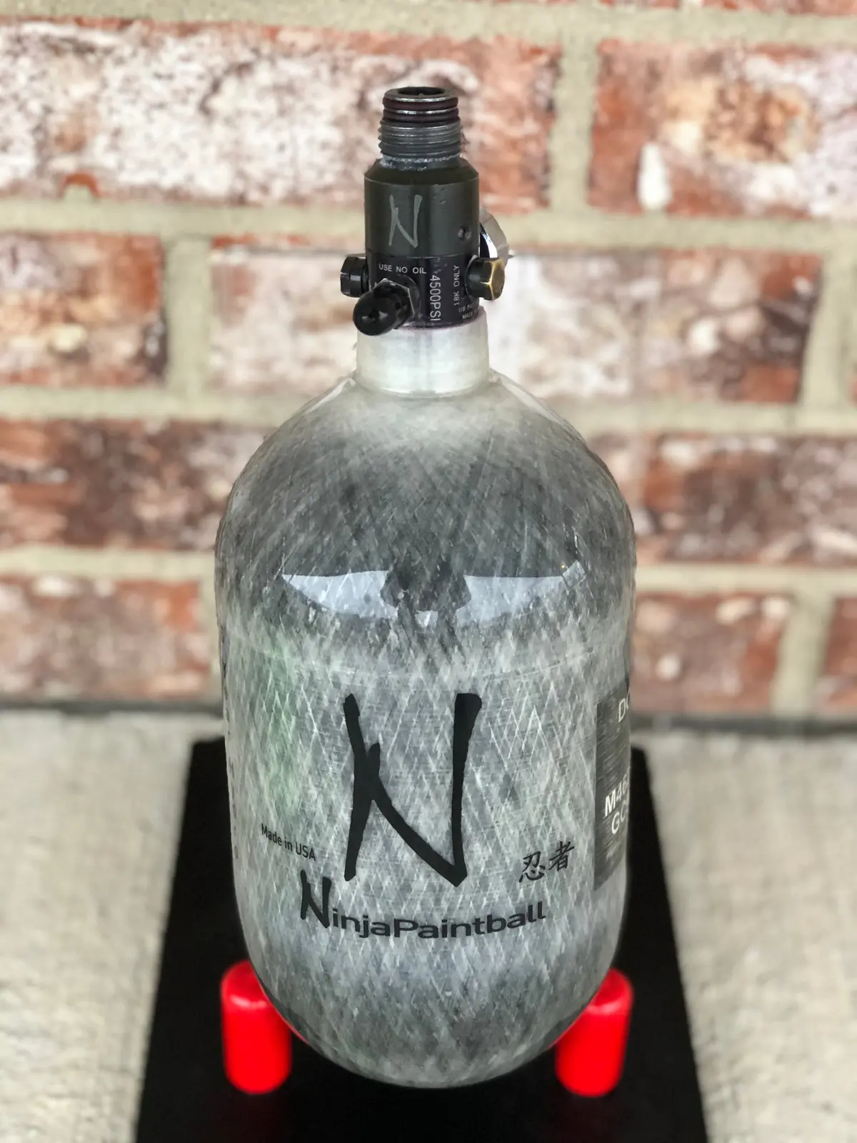 Used Ninja Carbon Fiber 68/4500 Paintball Tank - Grey Ghost 1