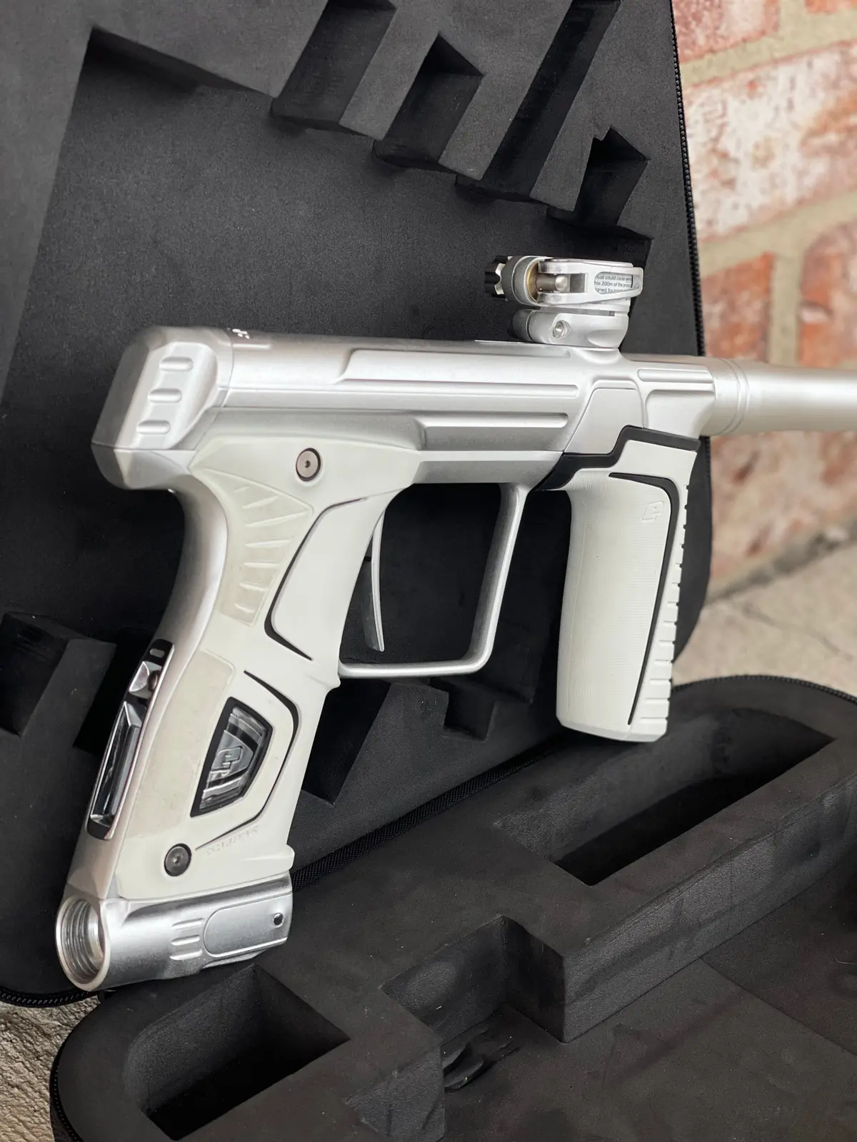 Used Planet Eclipse 170R Paintball Gun - Silver W/ Freak Xl Bored Shaft Barrel 1